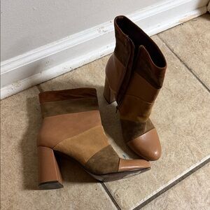 Poetic License Tricolor Brown Stylish Ankle Boots